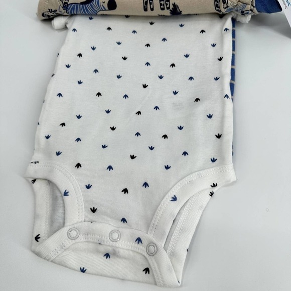 CARTER'S Set of 5 Animal Onesie Bodysuits 3 Months NEW - Picture 5 of 7